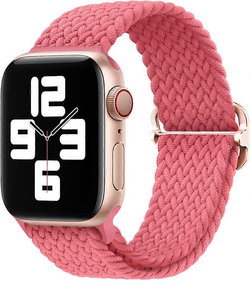 أحزمة حلقة منفردة من النايلون المطاطي متوافقة مع سوار Apple Watch 45 مم 44 مم 42 مم للنساء للرجال ، أساور رياضية مضفرة مرنة قابلة للتعديل ل iW