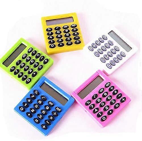 Pocket Calculator, 5 PC 8 Digit Electronic Mini Portable Calculator for Math Education, Basic Office