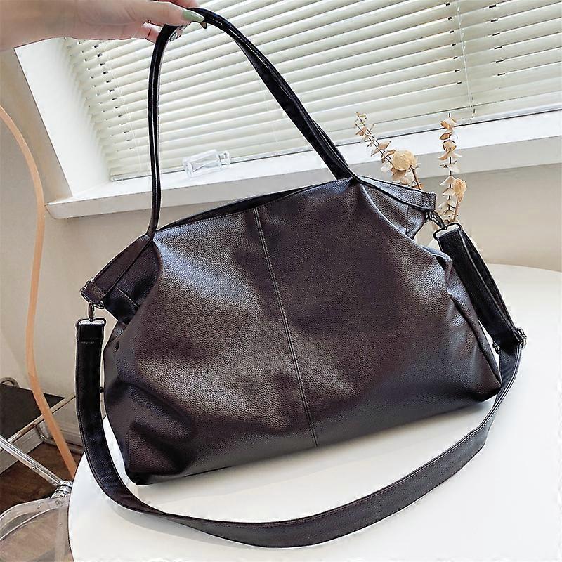 Stora Svarta Tygväskor för Kvinnor Stor luffare Shopper Väska Rymlig Handväska Kvalitet Mjukt Läder Crossbody Väska Damer Resa Axelväska