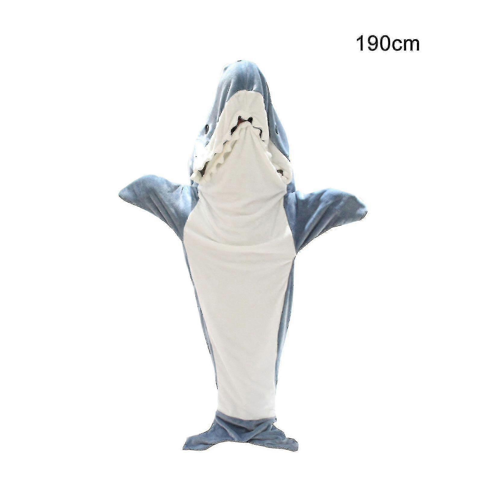 Venalisa Κουβέρτα καρχαρία Hoodie Ενηλίκων - Shark Onesie ενηλίκων Φορετή κουβέρτα - Κουβέρτα καρχαρία Super Soft Cozy Flannel Hoodie Shark Sleeping Bag Tw