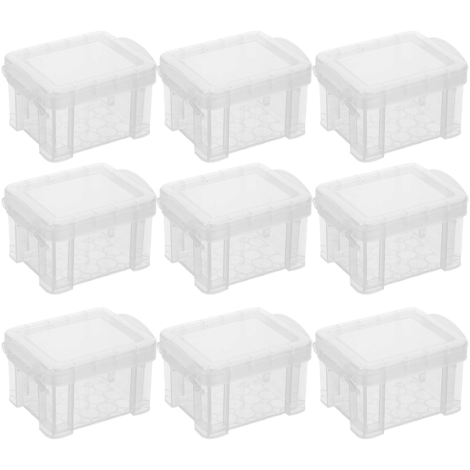 10pcs Small Containers with Lids Plastic Box Small Storage Box Plastic Small Storage Box