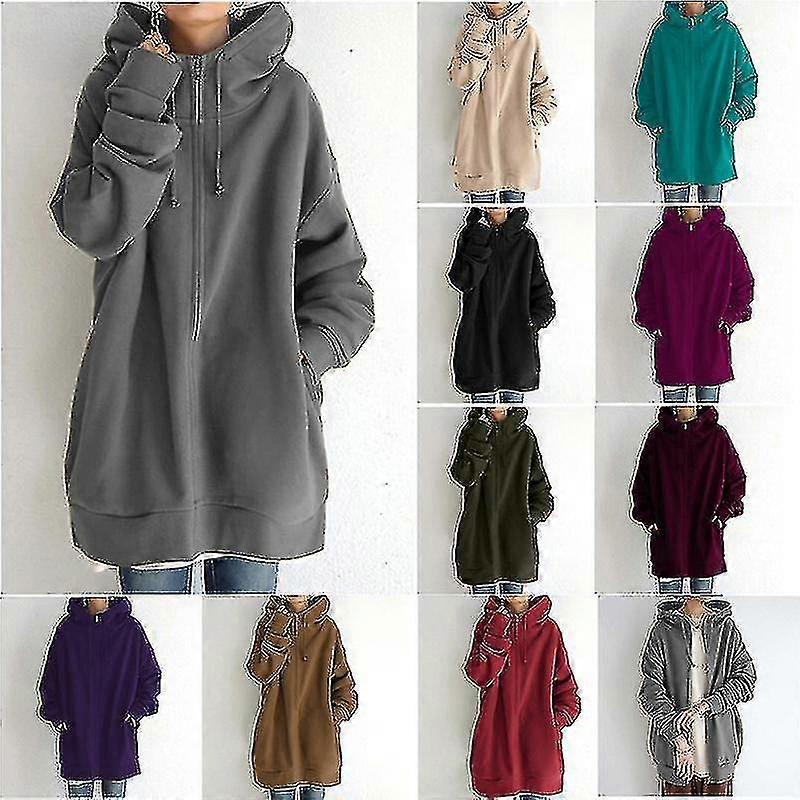 الخريف الشتاء نمط جديد سترة الشارع سستة مقنع طويل زائد سترة الصوف