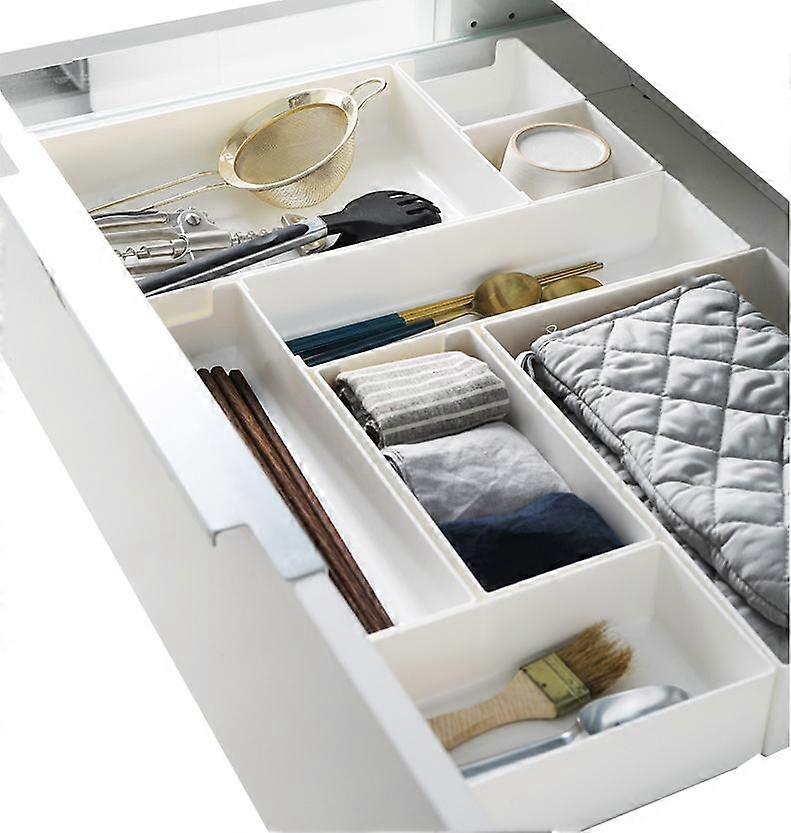 Plastic Drawer Organizer Set Desk Storage Box Kit Multi-use