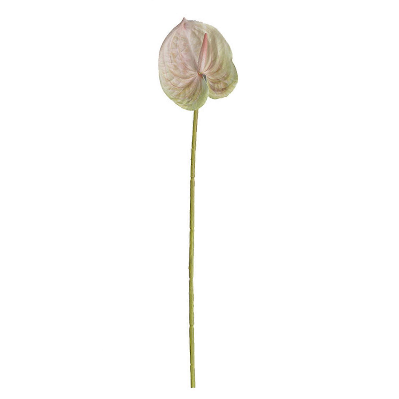 MengXi 1 Branch Artificial Flower Fresh-keeping Artistic 3D Printing Elegant Vivid Fake Anthurium Flower Photography Props