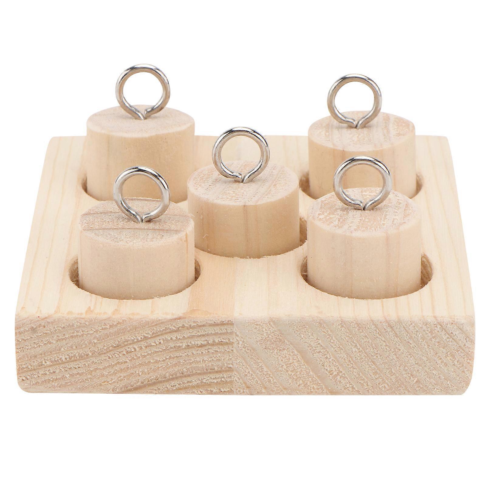 1 Set Bird Nibbling Toy Wooden Parrot Nibbling Toy Pet Bird Training Toy