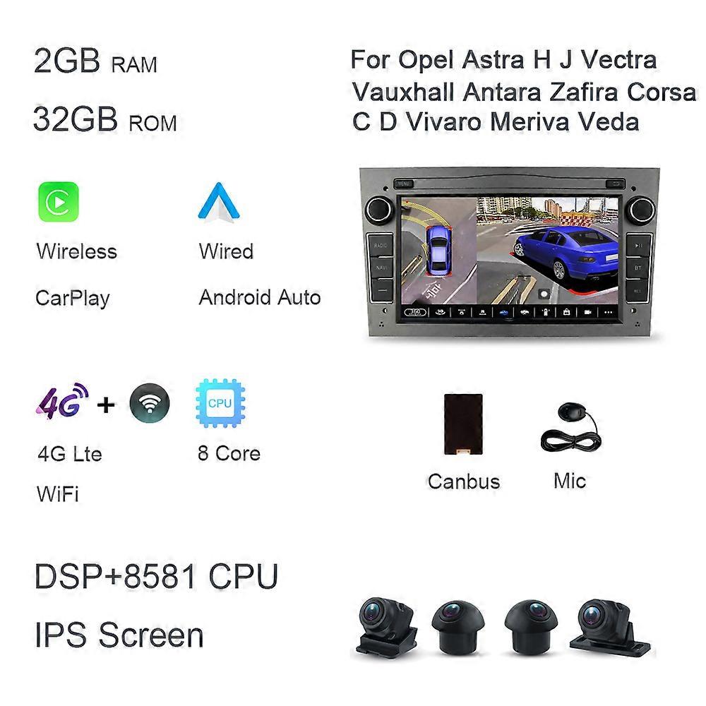 8 GB + 128 GB 7 '' Android 12.0 8 Core Lettore DVD per auto GPS WIFI Radio per Opel Zafira Vectra Antara Astra H G Combo Corsa Meriva Vivaro