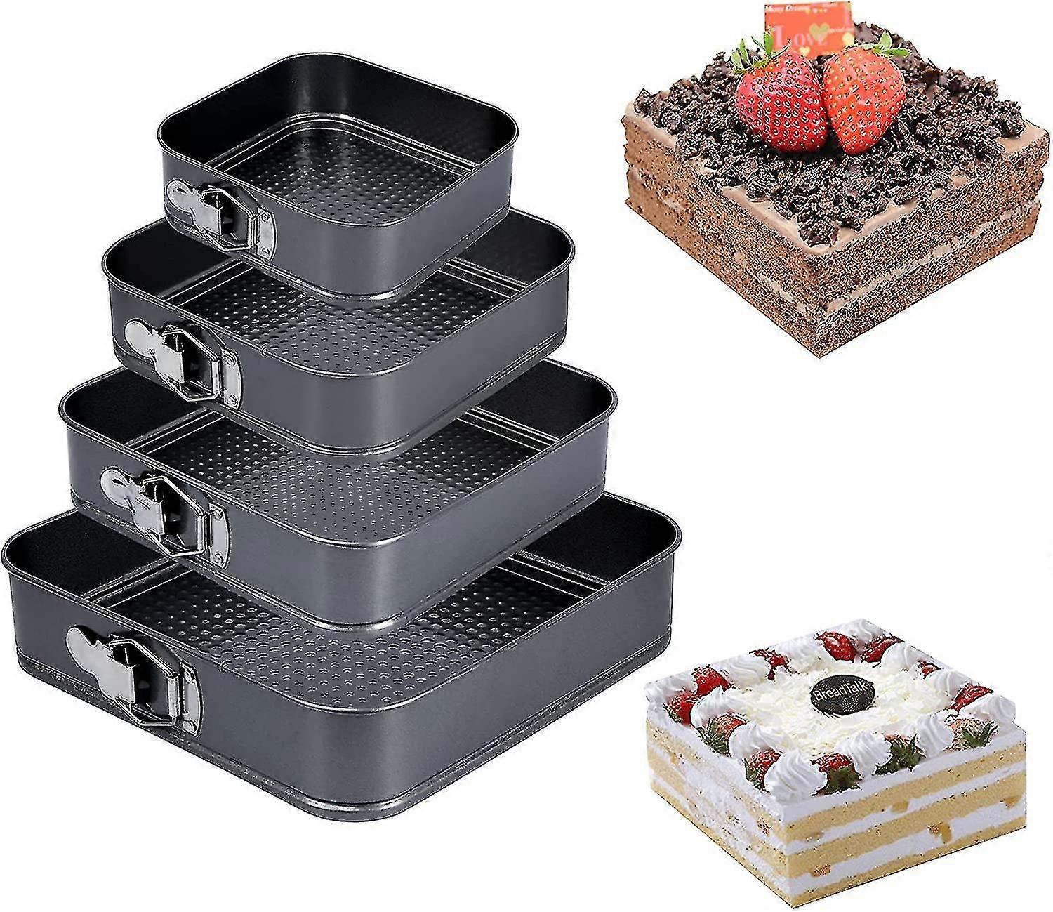 4pcs Cake Mold Adjustable Hinged Cake Mold(22/24/26/28cm)