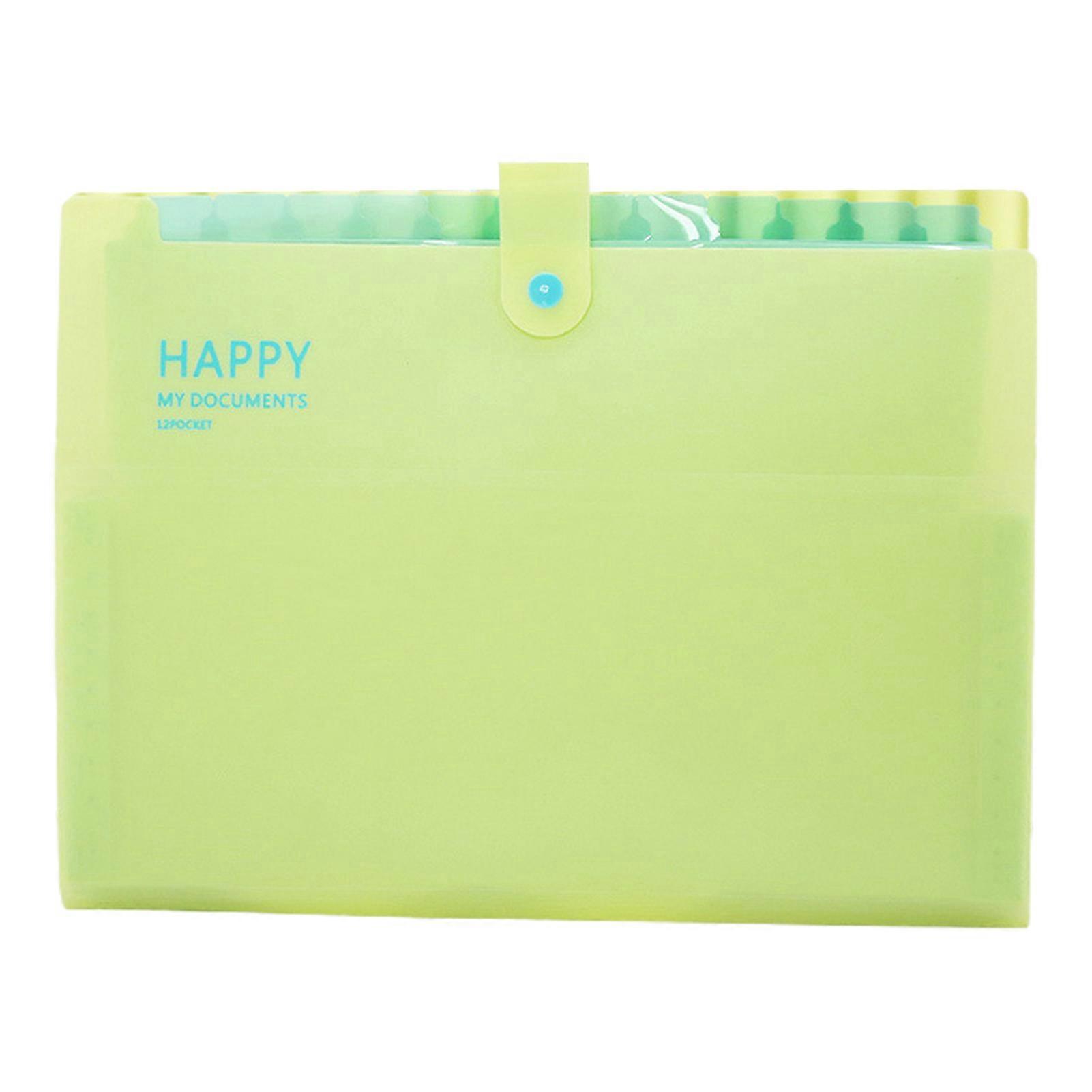 File Folder Snap Button Closure Document Folder Durable Water-Resistant Document Organizer for Office School QingHai