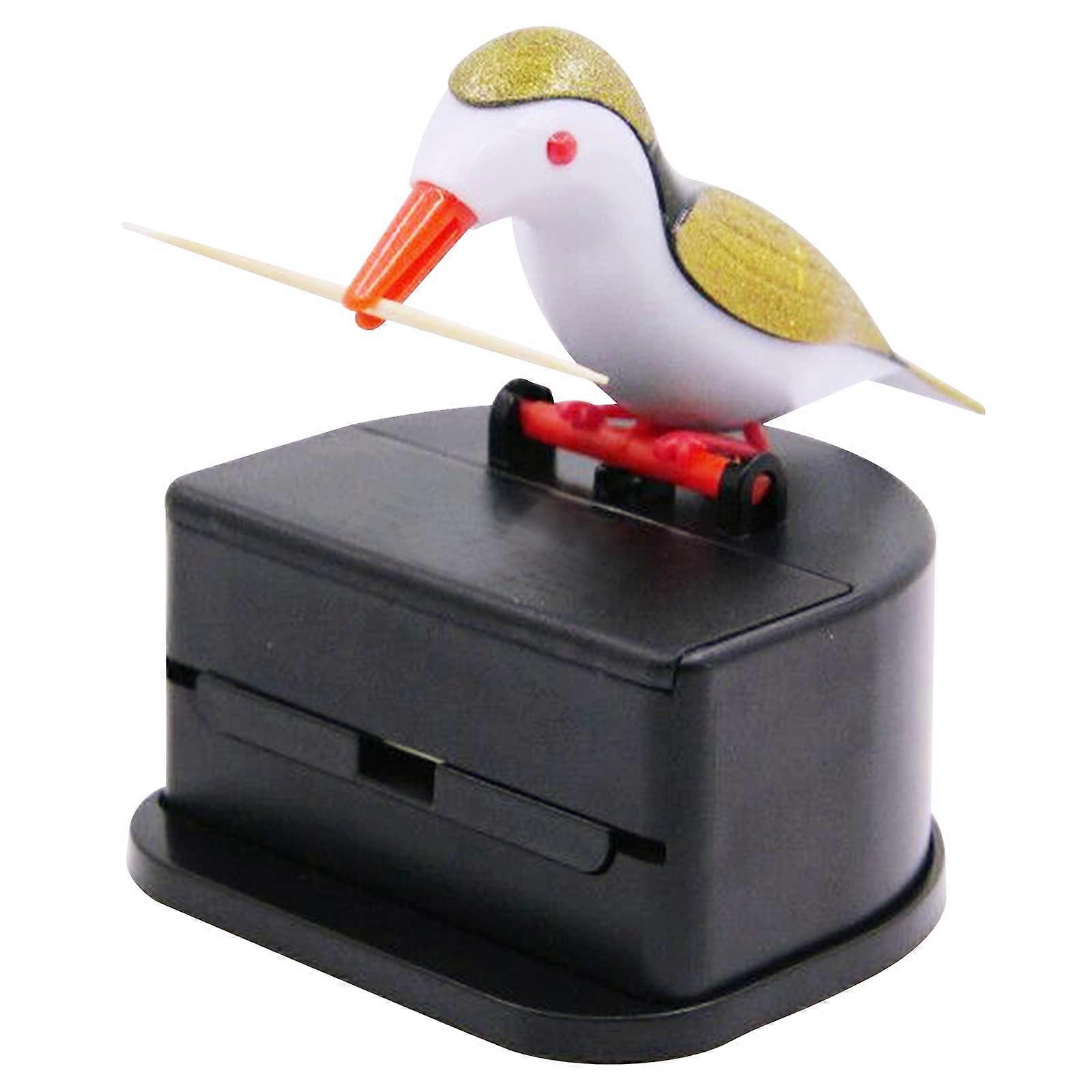 Bird Toothpick Creative Push Toothpick Bird Toothpick Holder (Gold)
