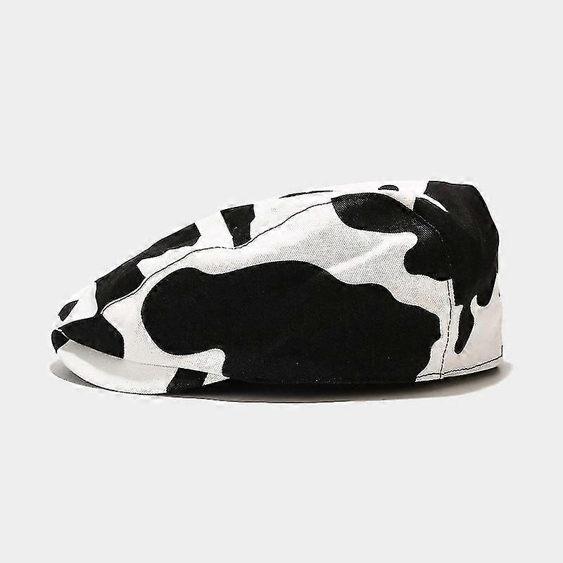Vache Modèle Version Coréenne Peintre Chapeau Printemps Automne Béret Mode Nouveau Hip Hop Court Brim Peaked Cap Femmes Chapeau