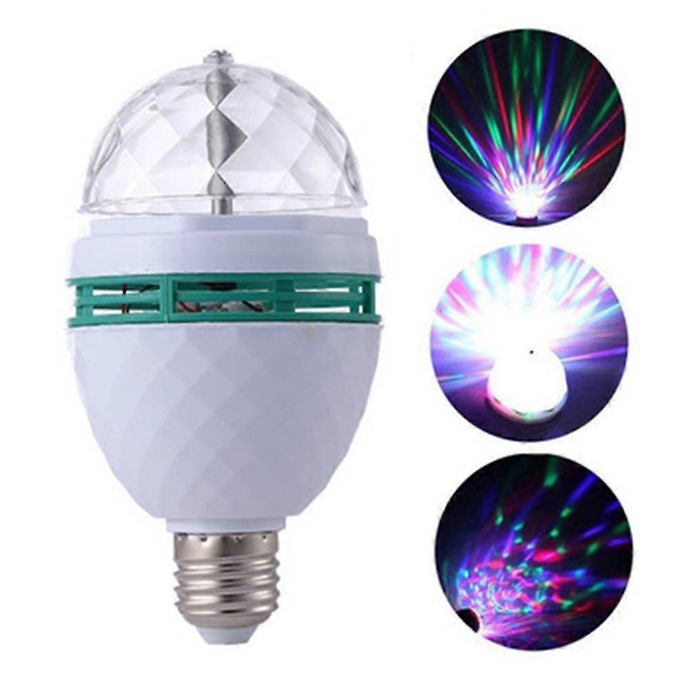 2pack E27 Color Durable Revolving Lamp Resistance And Capacitance Energy-saving Smart Led Revolving Light Ktv Bar Light