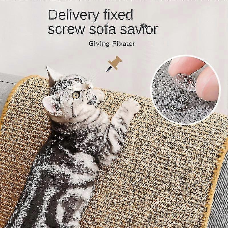 Cat Scratcher Sisal Mat Board Cat Scratch For Sharpen Nails Scraper Cats Tree Cat Toys Chair Table Sofa Mats(1 Pcs, Brown)