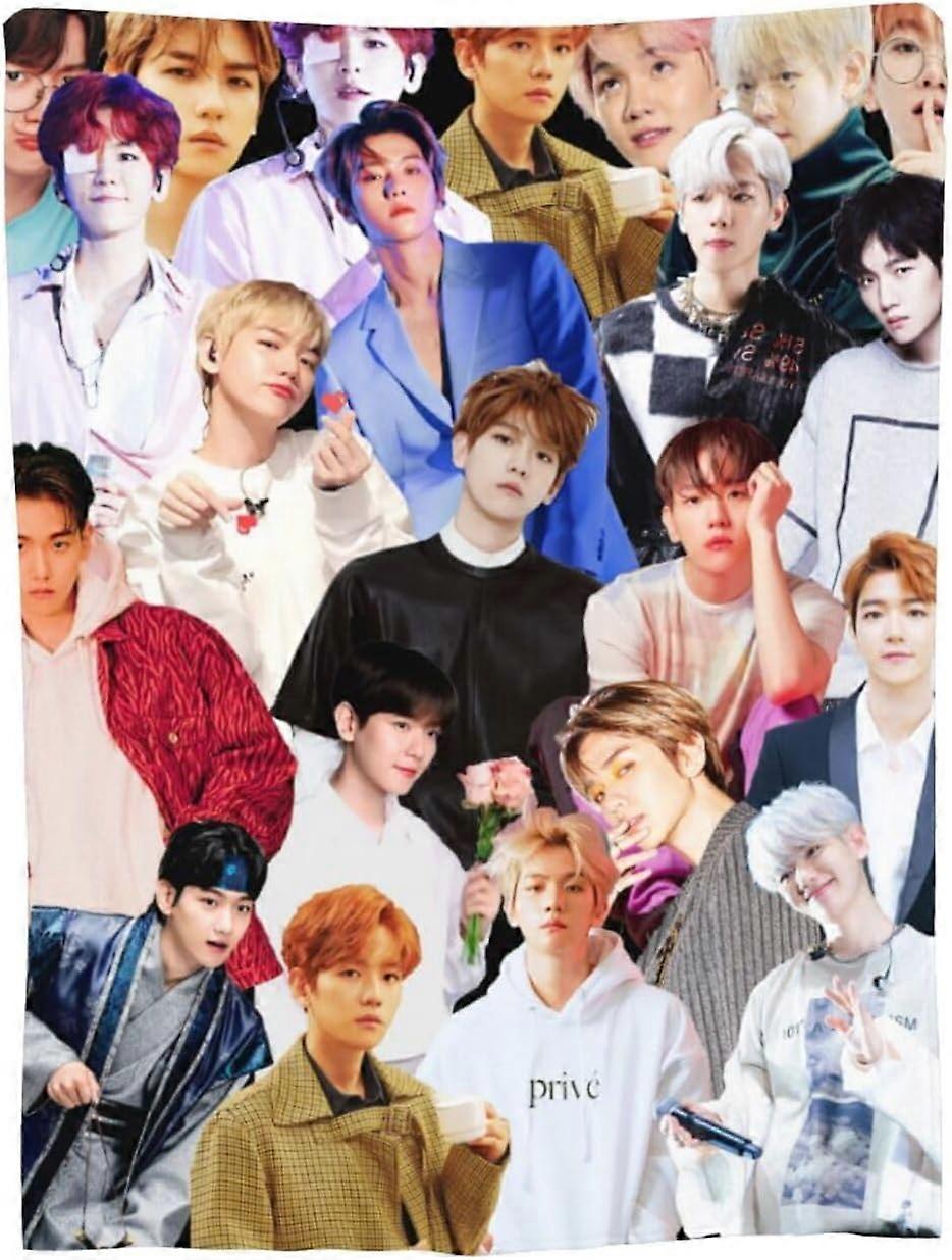 Blanket Baekhyun Soft and Comfortable Warm Blankets for Sofa Office Bed car Camp Couch Cozy Plush Throw Blankets Beach Blankets