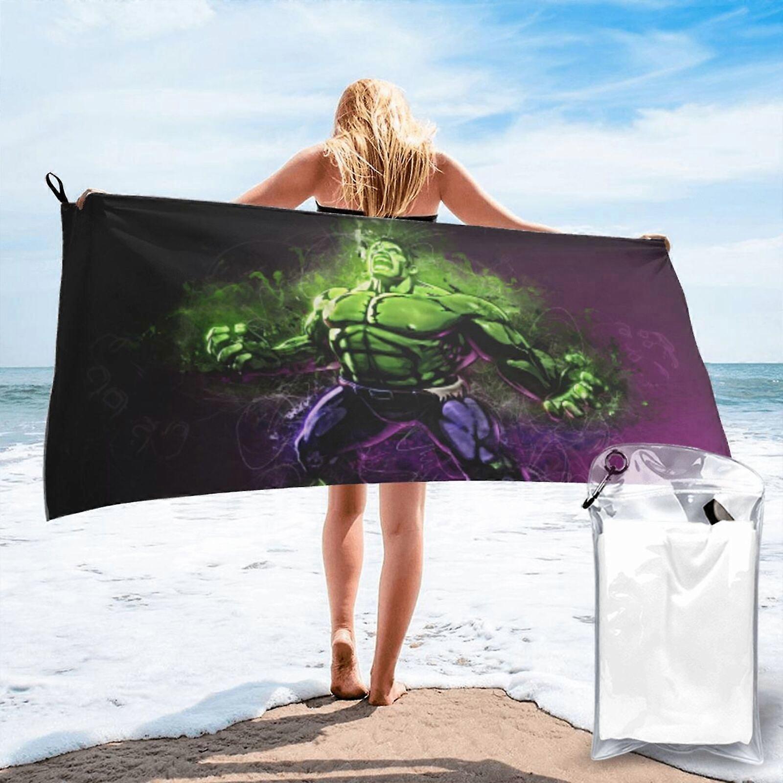c179Hulk Microfiber Beach Towel  Absorbent Quick Dry Lightweight LXMT89