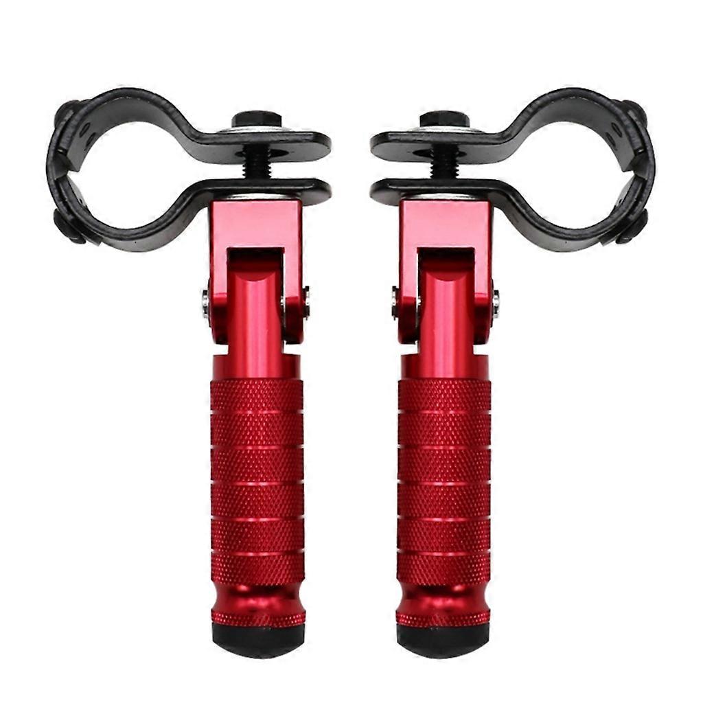 1 Pair CNC- Rear Footrest Pedal Universal Motorcycle 90 Fixed Folding- Footpegs