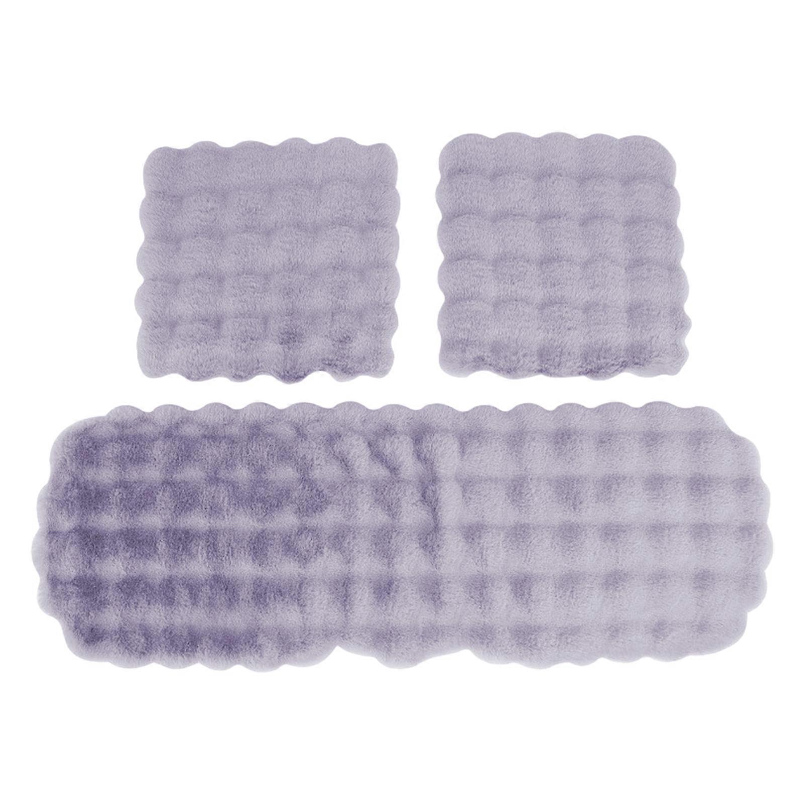 Plush Car Seat Cushion Set Soft Fluffy Seat Protector Warm Non-Slip Front Back Car Seat Cover for Any Vehicle