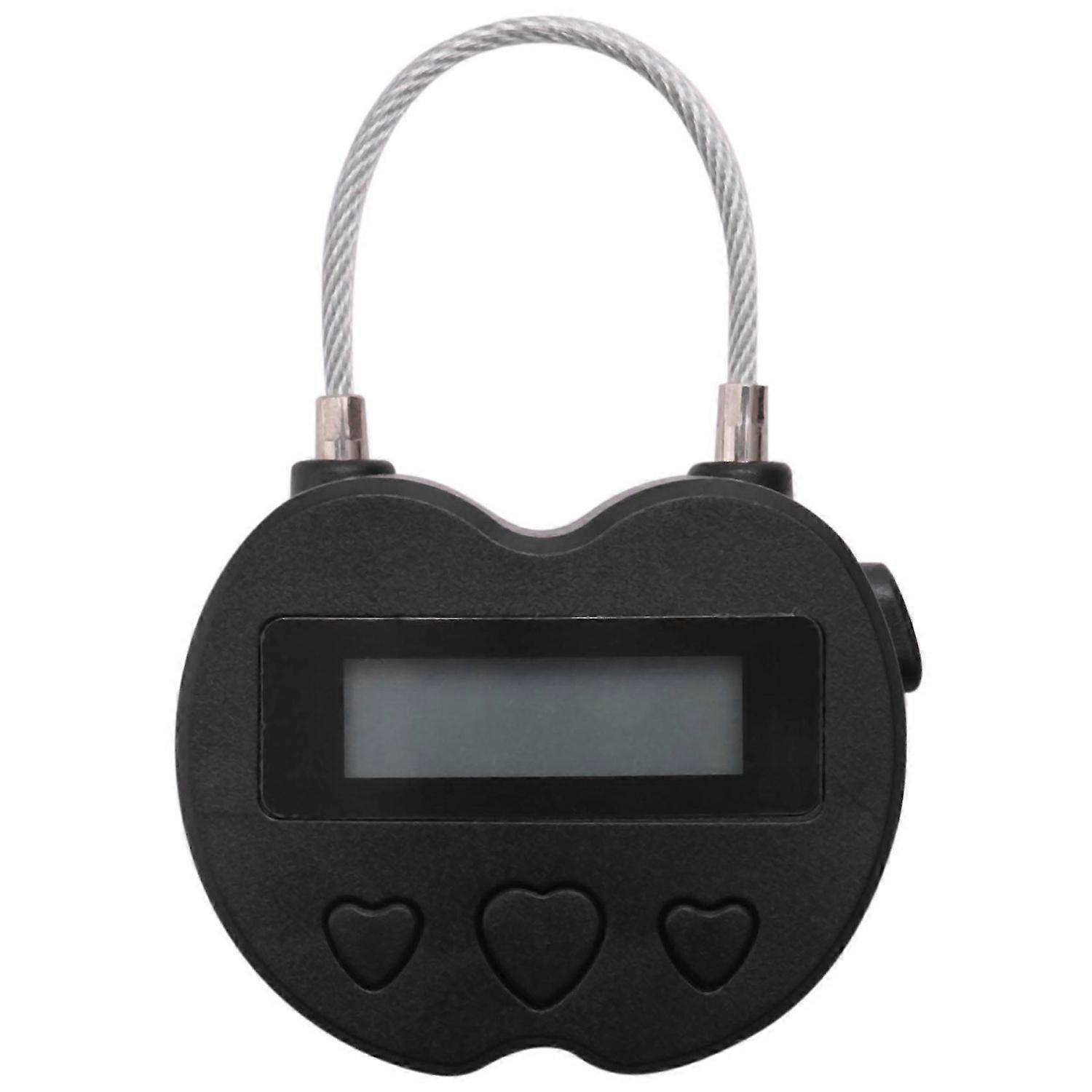 Smart Time Lock LCD Display Time Lock USB Rechargeable Temporary Timer Padlock Travel Electronic Ti