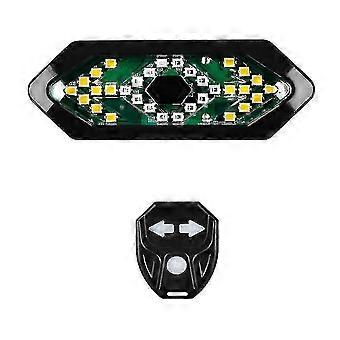 Bike Turn Light With Wireless Remote Control Led Bicycle Rear Light Taillight With Turning Signal For Cycling(black)