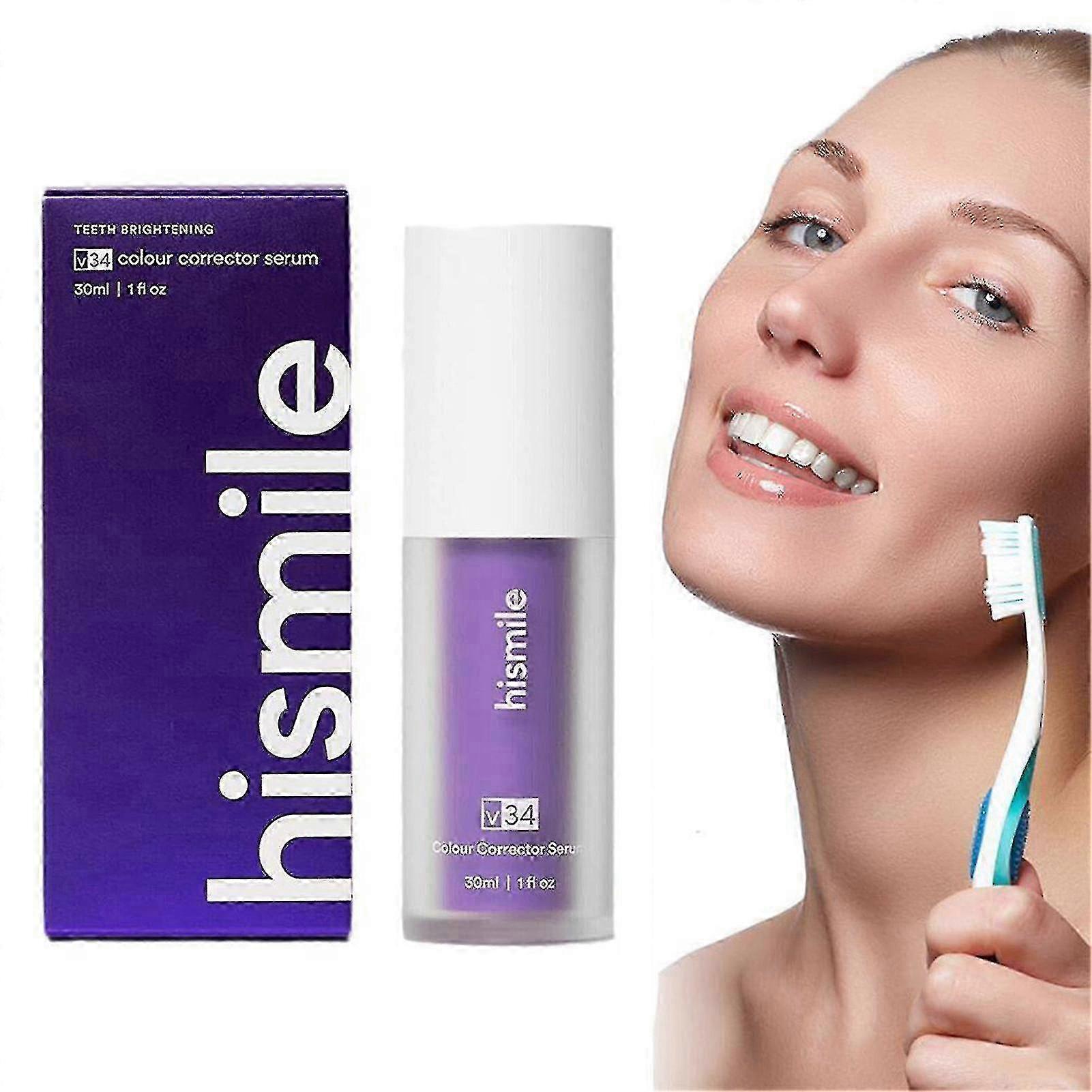 30ml V34 Foam Toothpaste Teeth Whitening Toothpaste Safe Teeth Whitening Stain Remover Toothpaste For Home Families Oral