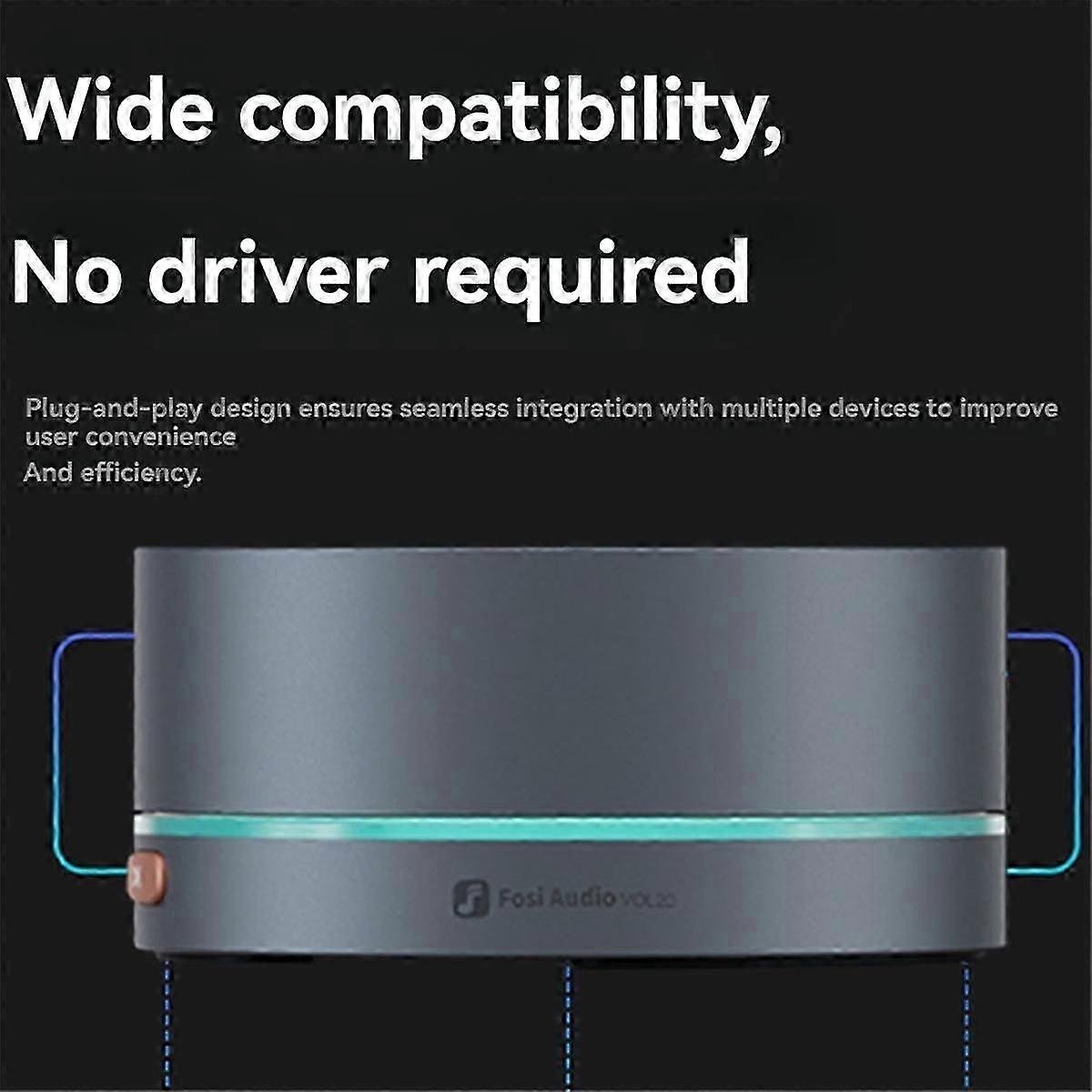 VOL20 Bluetooth Volume Control Knob with RGB Lighting, USB Multimedia Controller for PC, Gaming, D