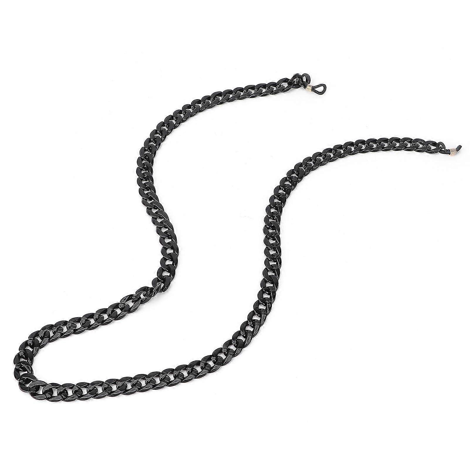 SQCLV שרשרת משקפיים אקריליק מחזיק שרשרת נגד החלקה רצועת שמש שחור