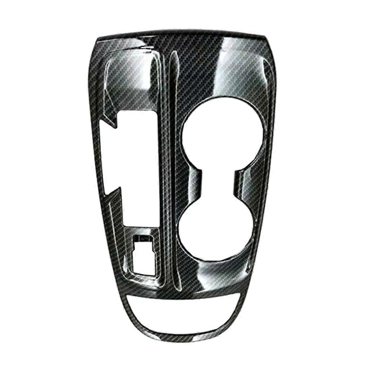 ABS Carbon Fiber Center Control Shift Cup Frame Panel Trim for 2017-2021