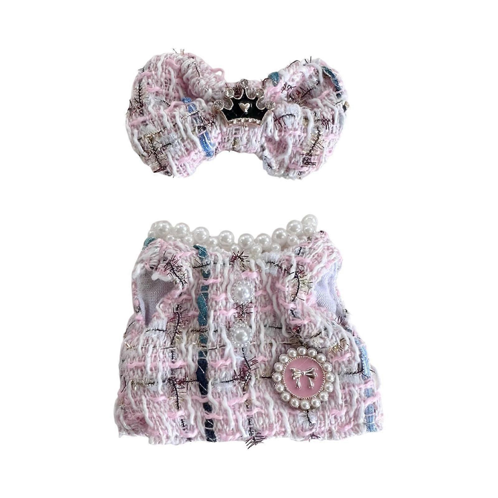 15 cm plysch dockkläder kjol set fotorekvisita klä upp moderiktiga dockkläder svarta