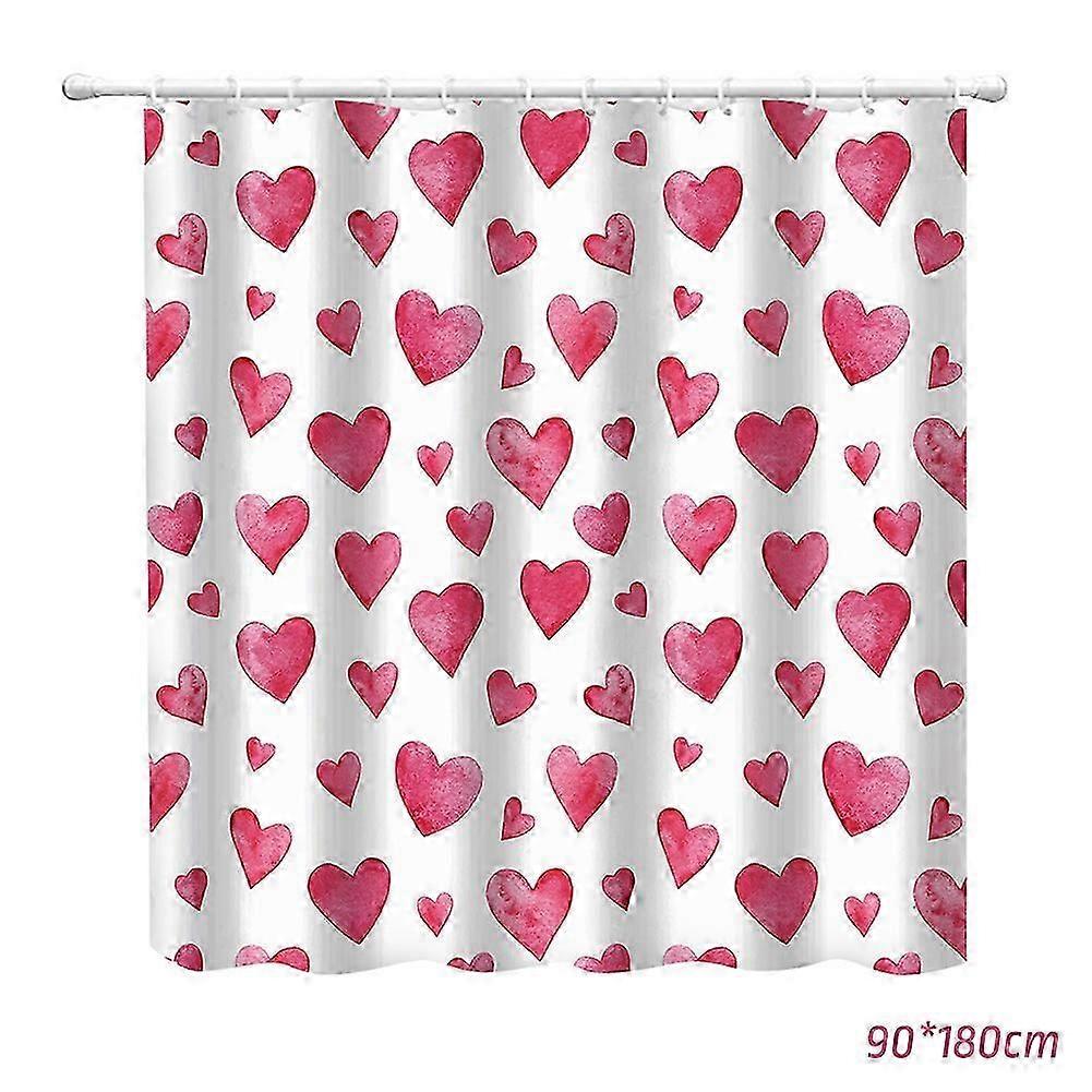 Valentine's Love Heart Shower Curtain Dry and Wet Separation Partition Κουρτίνα μπάνιου για το σπίτι-Yvan