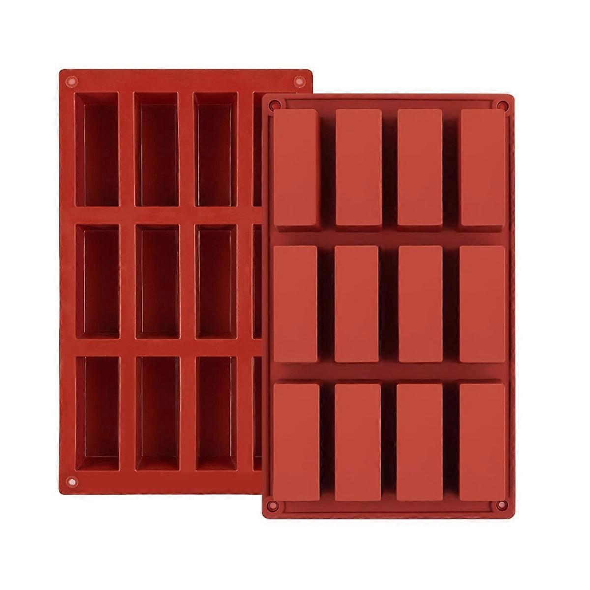 Chocolate Bar Mold Silicone Rectangular Mold Homemade Snack Chocolate Bar 12 Grid Butter Mold