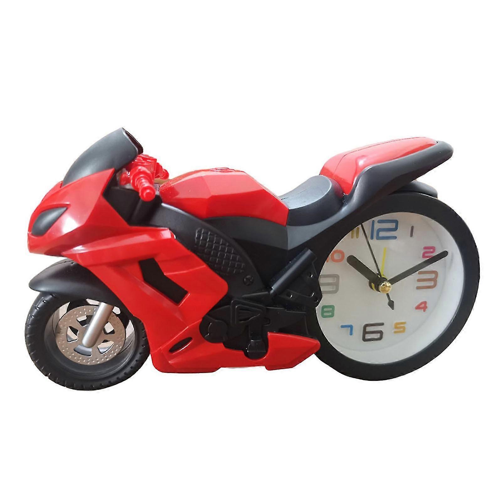 for Creative Motorcycle Shape Quartz Clock Alarm Clocks Timekeeper Desktop for Home Kids Room Wake Up for Time Clocks Aw