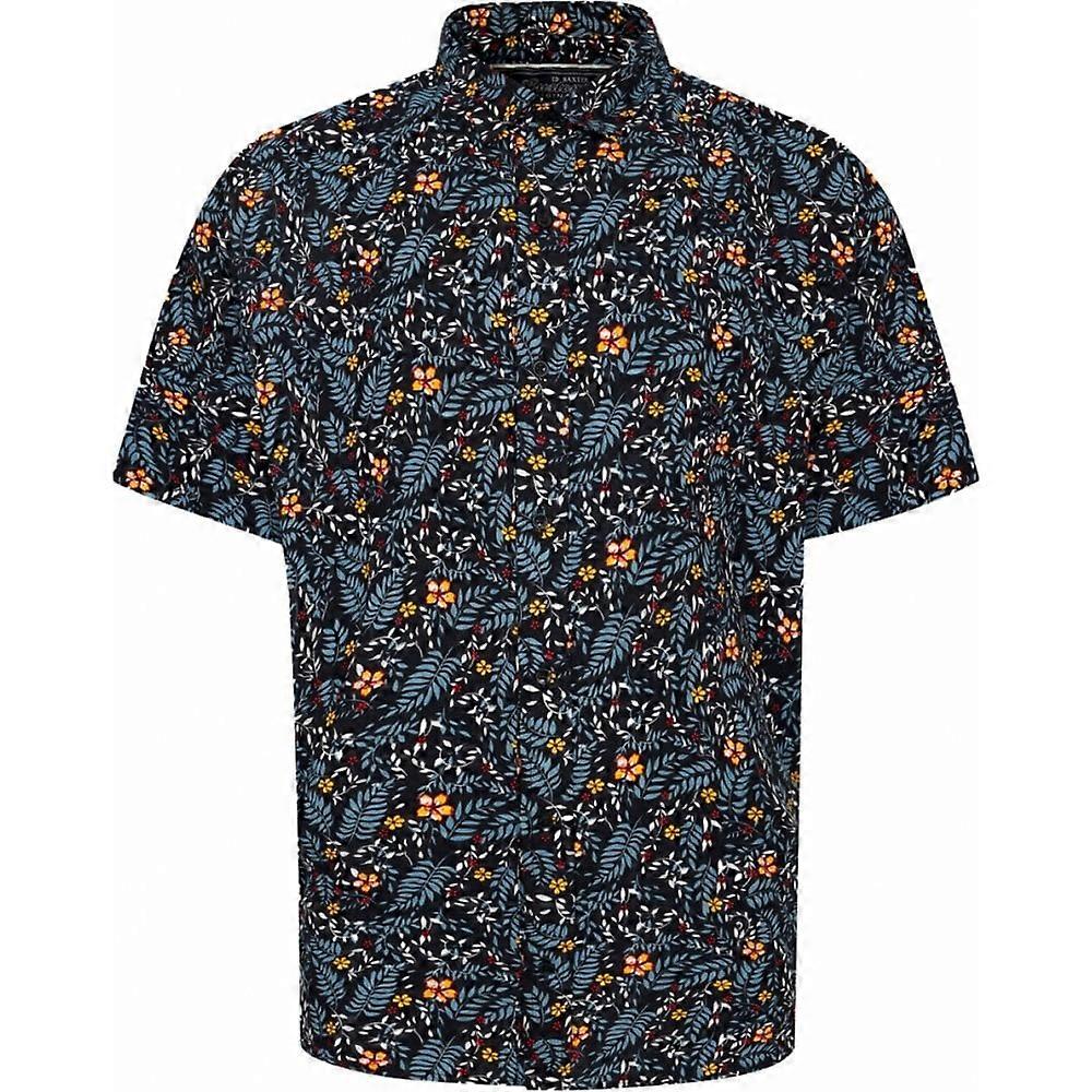 Men's ED BAXTER Ed Baxter Mens Big Size Flower Print Soft Touch Casual Short Sleeve Shirt