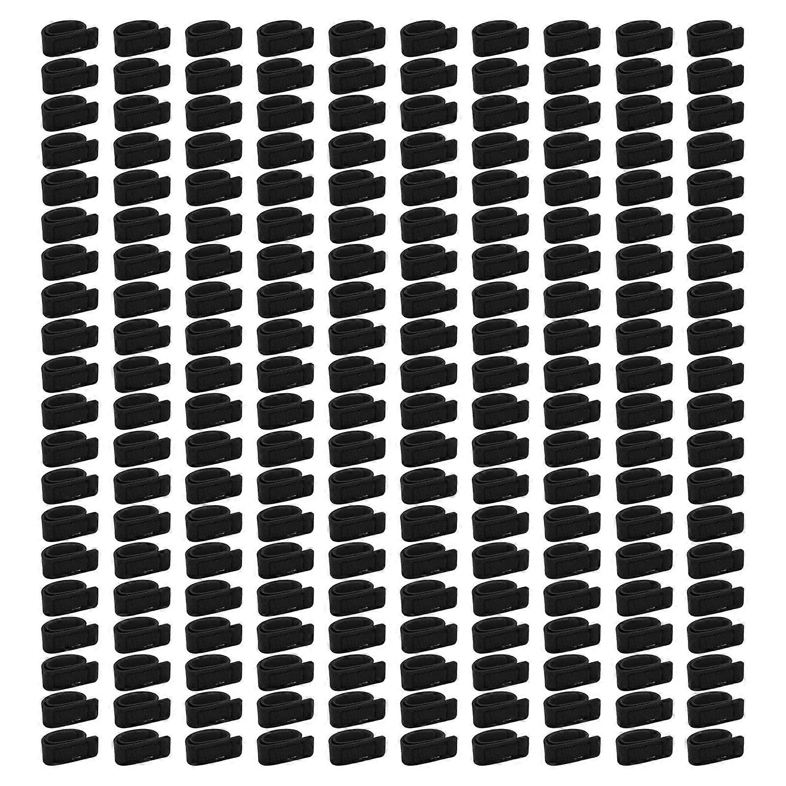 200pcs fiskestang bæltebånd elastiske stropper fiskegrej binder kabelagn støbning spindestangsstropper holderesort