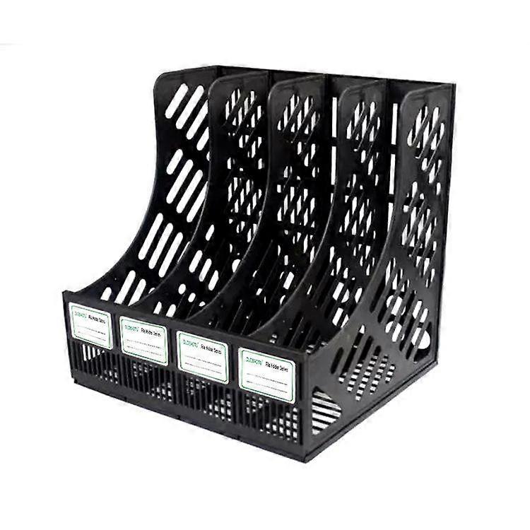Desk File Shelf Quadruple Plastic Bookshelf Student File Organizer File Box Office Supplies Storage