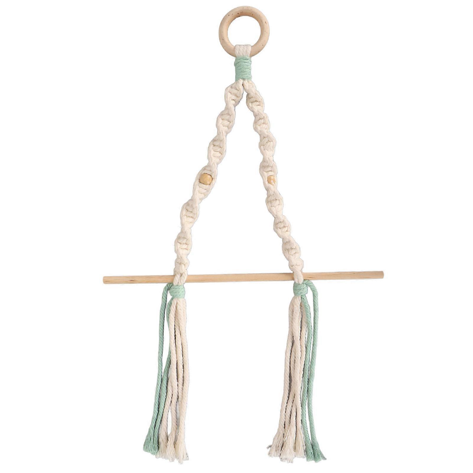 Decor Macrame Wall-Mount Towel Holder Vintage Rustic Bathroom Kitchen
