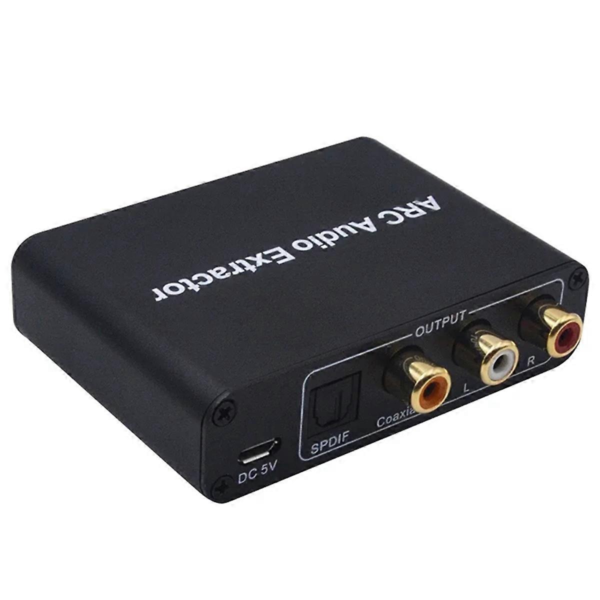 192KHz Aluminum ARC Audio Adapter -Compatible Audio Extractor Digital to Analog Audio Converter SPD