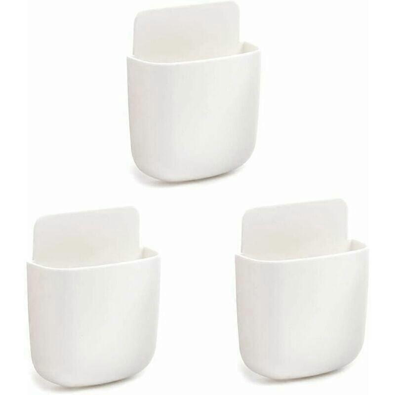 Self-Adhesive Wall-Mounted Remote Control Holders, 3-Piece Set for Home or Office