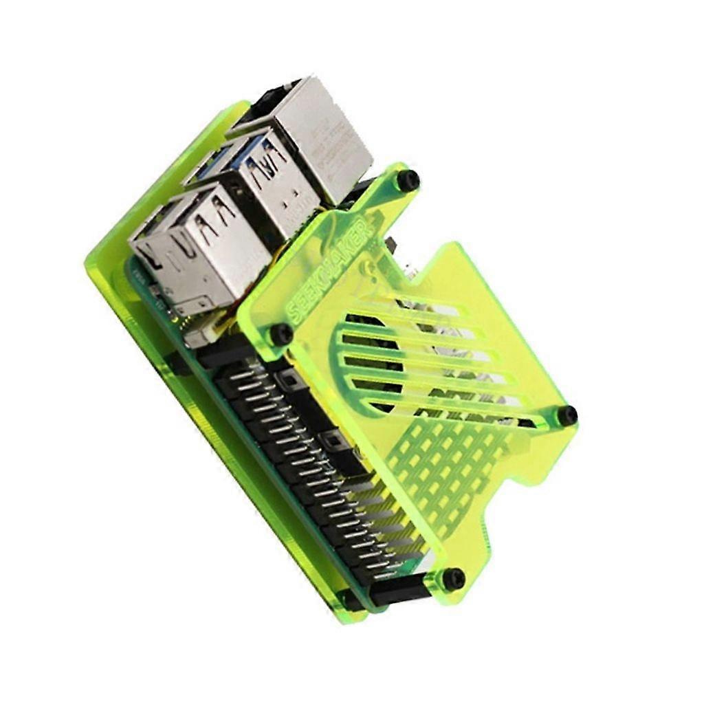 Acrylic Case Cooling Fan Long Lasting Translucent Housing Case for RPi 5
