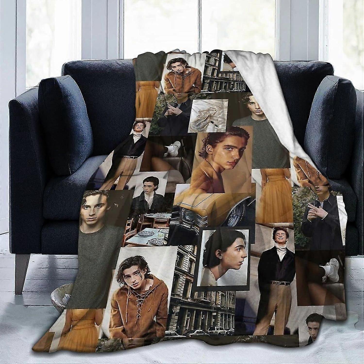 Timothee Chalamet Fleece Throw , Ultra Soft Cozy Luxury Fuzzy  for Couch Bed Sofa, Lightweight Warm Plush s Bedding for All Season ABD15730