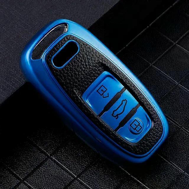 Étui à clés de voiture en TPU pour A4 A5 A6 A7 A8 Q8 Q5 S6 S7 S5 S4 RS6 RS7 3 boutons Smart Keyless Entry Remote Control Protector Cover MXP