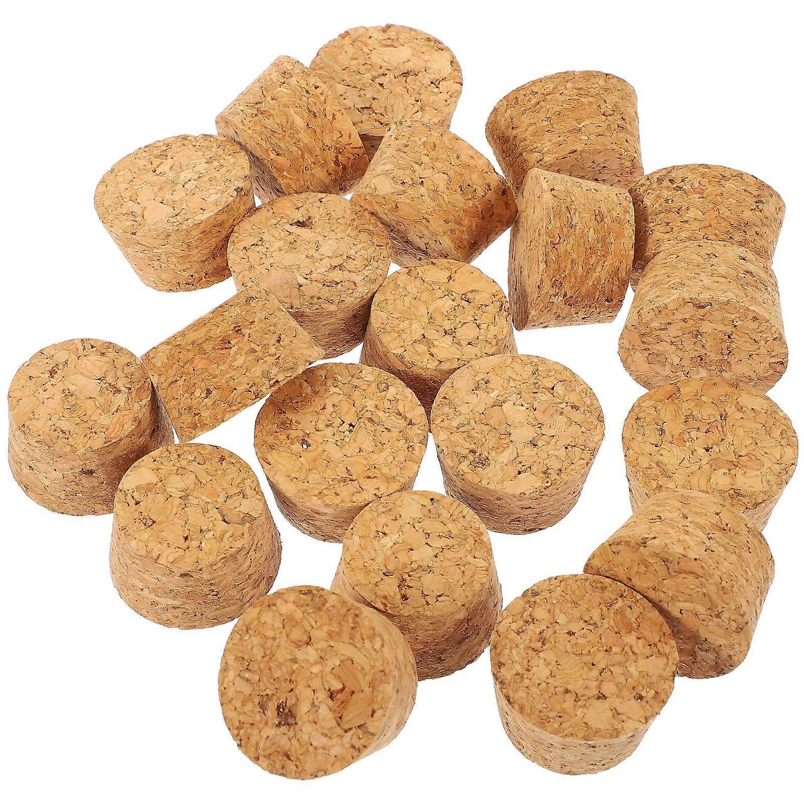 20 Pcs Bouchons En Bois Bouchons En Bois Naturel Bouchons De Bouteille En Liège Réutilisable De Remplacement Bouchon