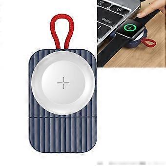 ROCK W26 Tragbare magnetische Wireless-Ladegerät für Apple Watch Typ-C-Schnittstelle (blau)