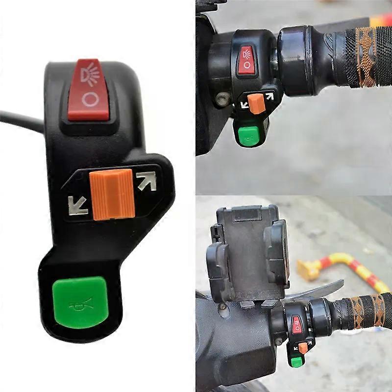 Motorcycle Handlebar Switch Electric Bike Scooter Horn Turn Signals On/Off Button Light Switch