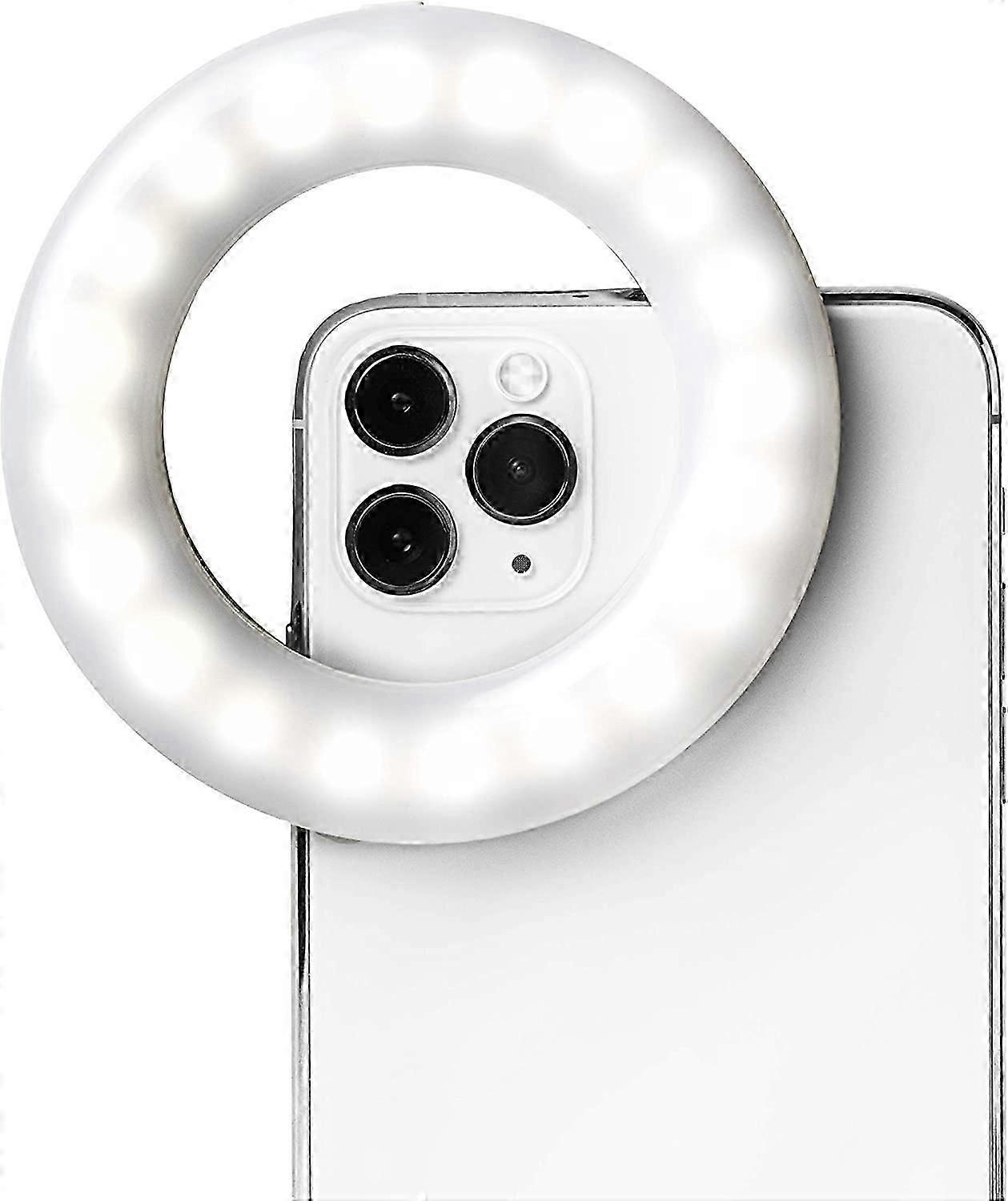 Selfie Ring Light ,Light Clip On for iPhone, Android, and Laptop Camera | 3 Adjustable Light Modes