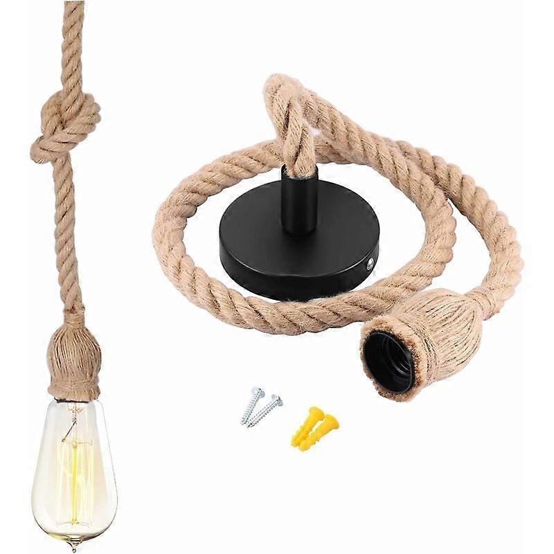 Creative Retro Hemp Rope Pendant Light