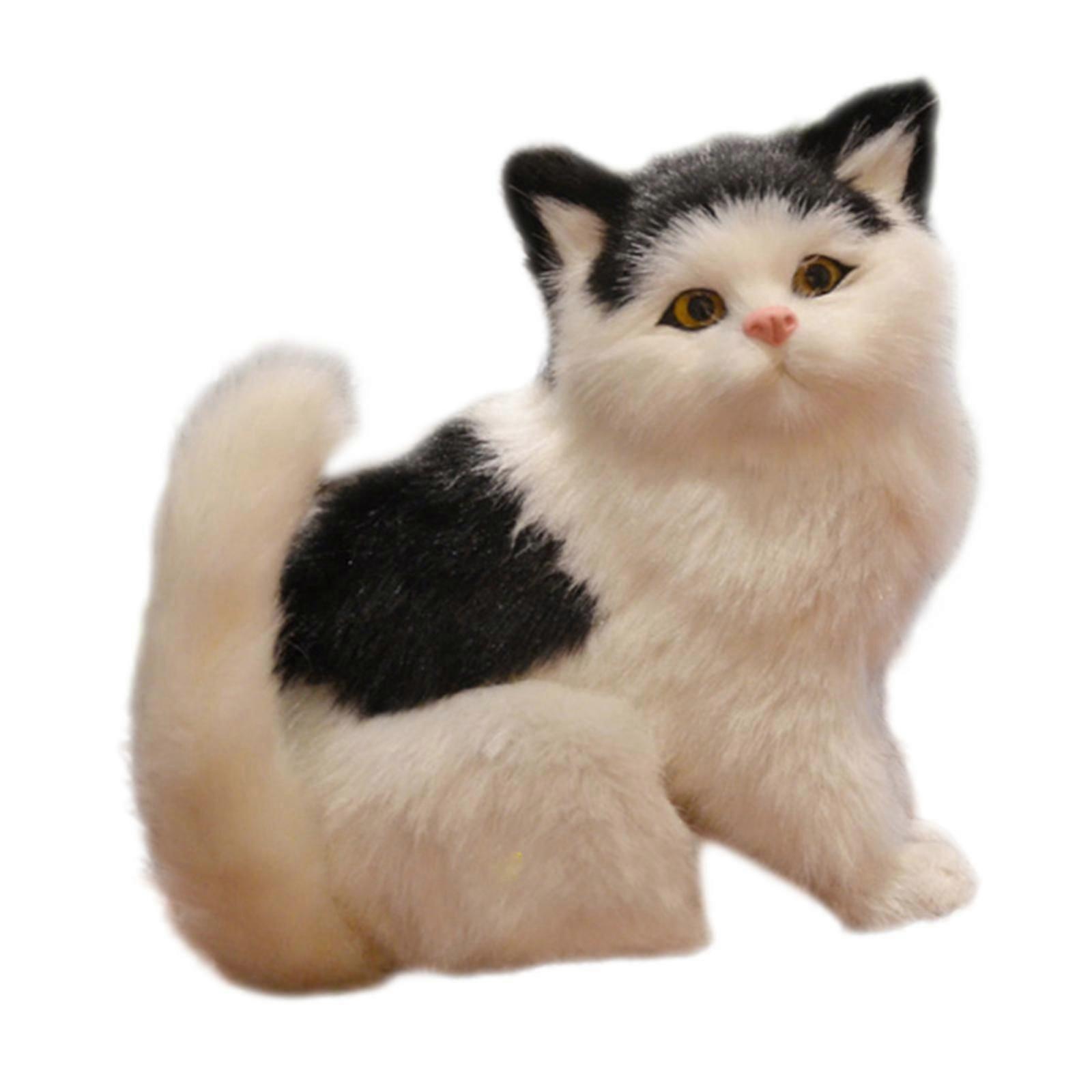 Cat Statue Desk Collection Craft Cat Figurines for Bookshelf Home Decor Kids Style A