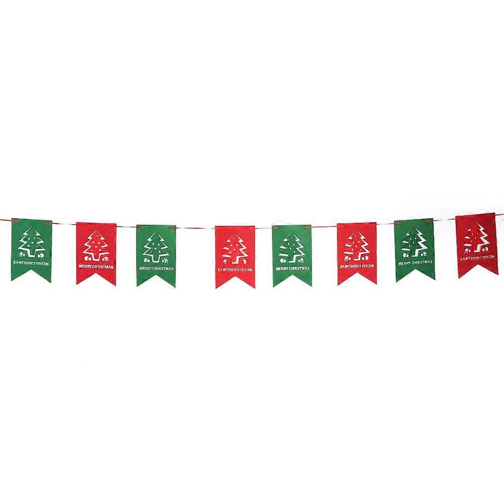 Non-woven Christmas hanging flag banner colorful flagDIYParty Decorations