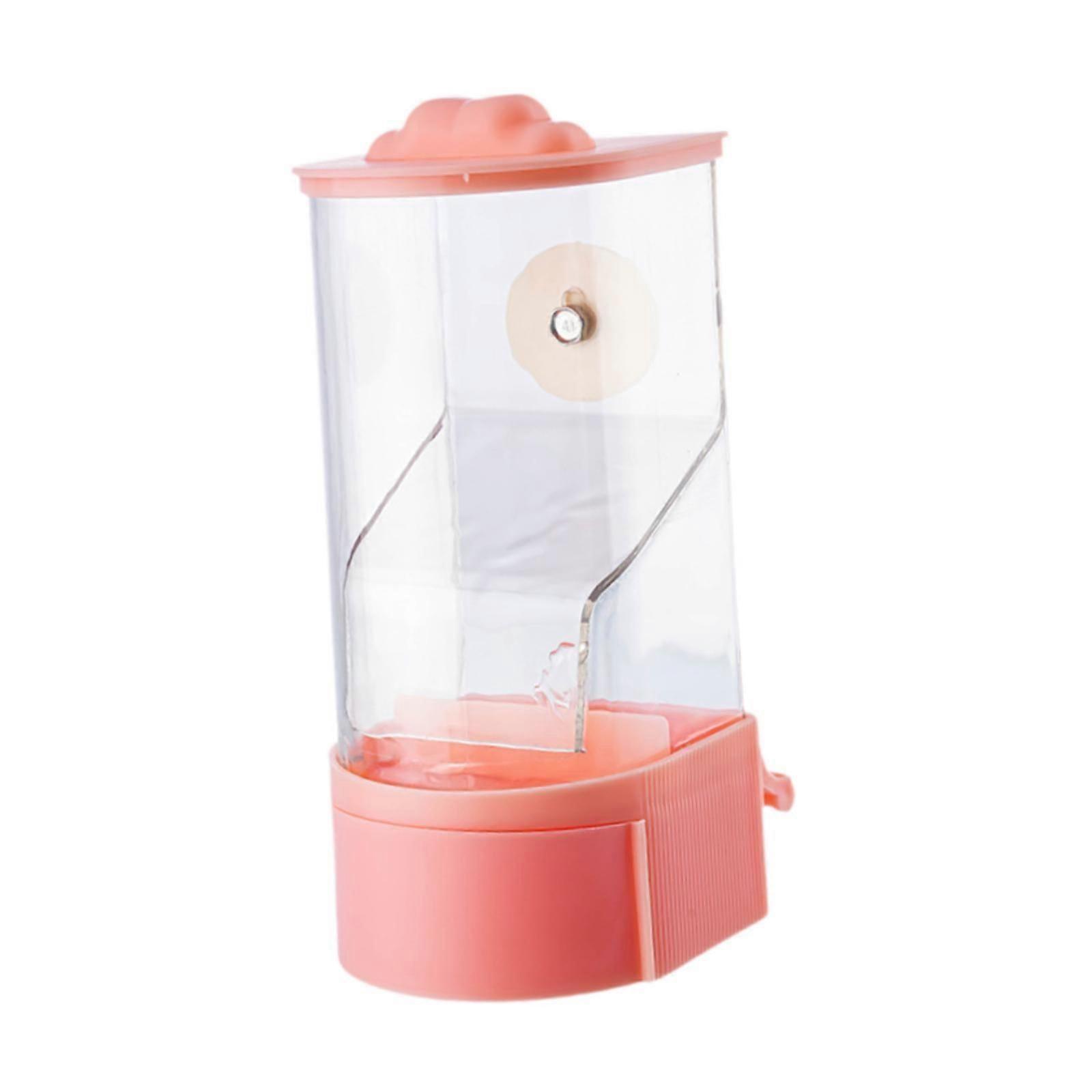 No Mess Bird Feeder Food Container for Finch Parakeet Small and Medium Birds pink