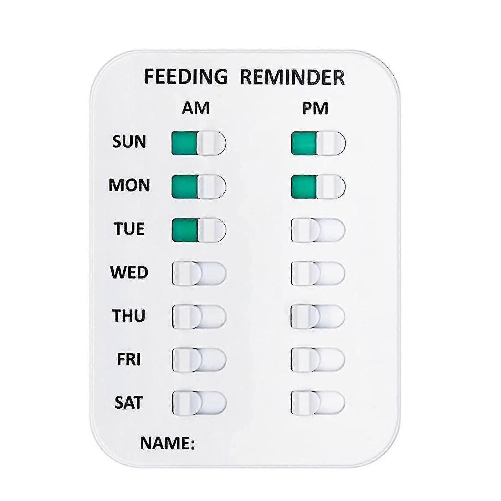 YOUTHINK Fütterungs-Erinnerung Für Hunde - Magnetischer Planer Für Den Kühlschrank In Weiß