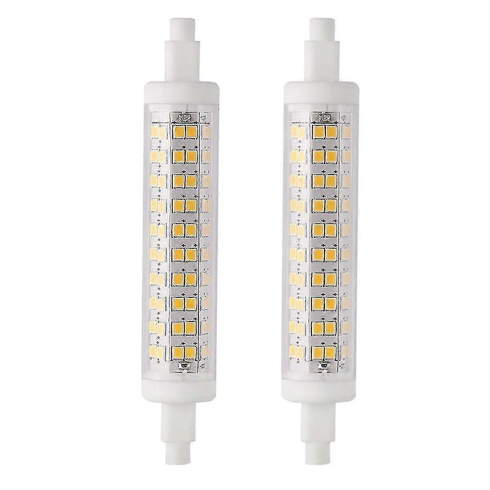 2個120led 10w 1100lm R7s 118mm調光可能100-265v 3000kウォームホワイトダブルエンドタングステンハロゲン電球交換