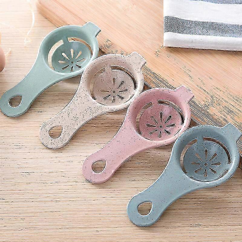 Egg Separator, Ergonomic Handle Design, Durable Material, 4 - Piece Set in Multiple Colors for Easy Egg White - Yolk Separation